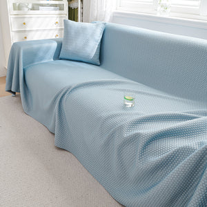 Summer Cool Dotted Cat Scratch Resistant Sofa Cover Blanket, Luxury Large Blanket Covers for Couch