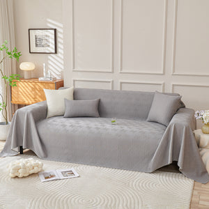 Cooling Scratch Proof Large Sofa Throw Cover, Geometric Texture Couch Protector