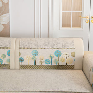 Sofa Cover for Couch, Non-Slip Sectional Couch Cover with Woven Tree Pattern