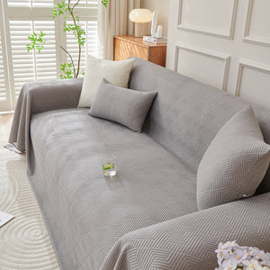Cooling Scratch Proof Large Sofa Throw Cover, Geometric Texture Couch Protector