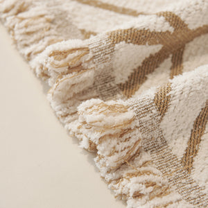 Maple Leaves Reversible Chenille Blanket Covers for Couch, Furniture Decoration Cover Sofa Slipcovers