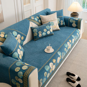 Sofa Cover for Couch, Non-Slip Sectional Couch Cover with Woven Tree Pattern