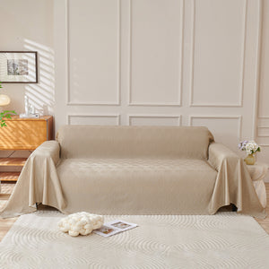 Cooling Scratch Proof Large Sofa Throw Cover, Geometric Texture Couch Protector