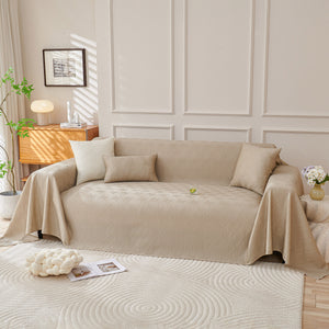 Cooling Scratch Proof Large Sofa Throw Cover, Geometric Texture Couch Protector