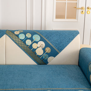 Sofa Cover for Couch, Non-Slip Sectional Couch Cover with Woven Tree Pattern