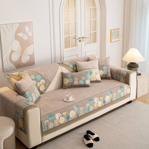 Sofa Cover for Couch, Non-Slip Sectional Couch Cover with Woven Tree Pattern