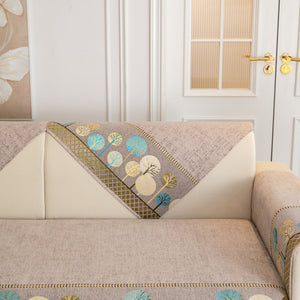 Sofa Cover for Couch, Non-Slip Sectional Couch Cover with Woven Tree Pattern