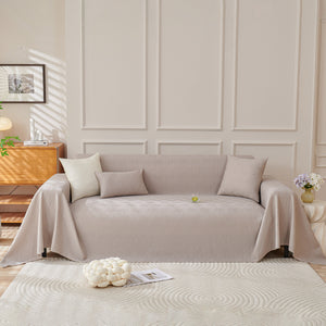 Cooling Scratch Proof Large Sofa Throw Cover, Geometric Texture Couch Protector