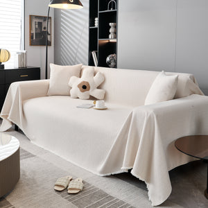 Waterproof Scratch Proof Herringbone Large Throw Blanket for Couch, Chenille Couch Cushion Covers for Pets