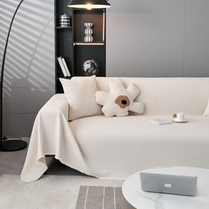 Waterproof Scratch Proof Herringbone Large Throw Blanket for Couch, Chenille Couch Cushion Covers for Pets