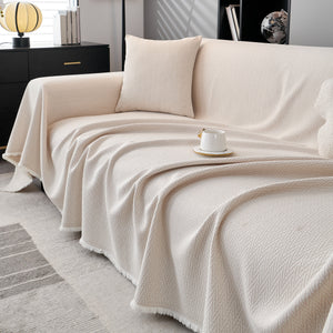 Waterproof Scratch Proof Herringbone Large Throw Blanket for Couch, Chenille Couch Cushion Covers for Pets