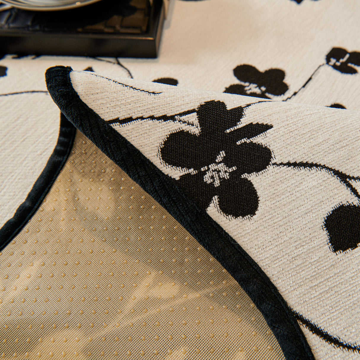 Floral Chenille Couch Cover, Non-Slip Sofa Slipcover Protector for Furniture