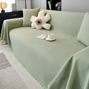 Waterproof Scratch Proof Herringbone Large Throw Blanket for Couch, Chenille Couch Cushion Covers for Pets