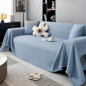 Waterproof Scratch Proof Herringbone Large Throw Blanket for Couch, Chenille Couch Cushion Covers for Pets