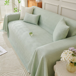 Cooling Scratch Proof Large Sofa Throw Cover, Geometric Texture Couch Protector