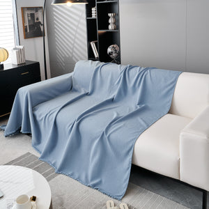 Waterproof Scratch Proof Herringbone Large Throw Blanket for Couch, Chenille Couch Cushion Covers for Pets