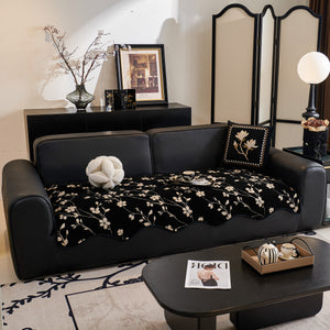 Floral Chenille Couch Cover, Non-Slip Sofa Slipcover Protector for Furniture