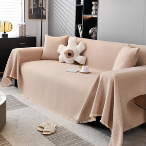 Waterproof Scratch Proof Herringbone Large Throw Blanket for Couch, Chenille Couch Cushion Covers for Pets