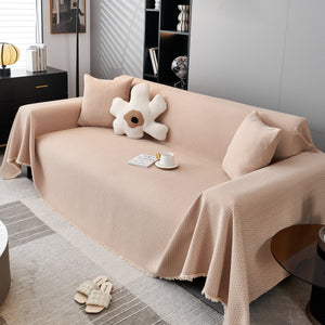 Waterproof Scratch Proof Herringbone Large Throw Blanket for Couch, Chenille Couch Cushion Covers for Pets