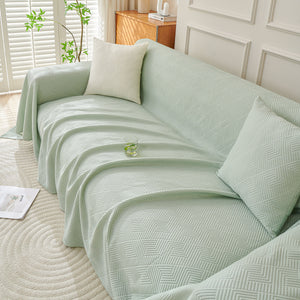 Cooling Scratch Proof Large Sofa Throw Cover, Geometric Texture Couch Protector