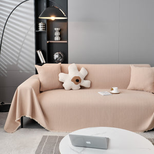 Waterproof Scratch Proof Herringbone Large Throw Blanket for Couch, Chenille Couch Cushion Covers for Pets