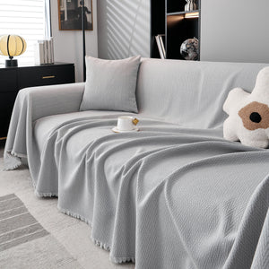 Waterproof Scratch Proof Herringbone Large Throw Blanket for Couch, Chenille Couch Cushion Covers for Pets