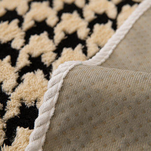 Winter Thickened Sherpa Fleece Houndstooth Sofa Cushion, Non-slip Sofa Cover with Plush