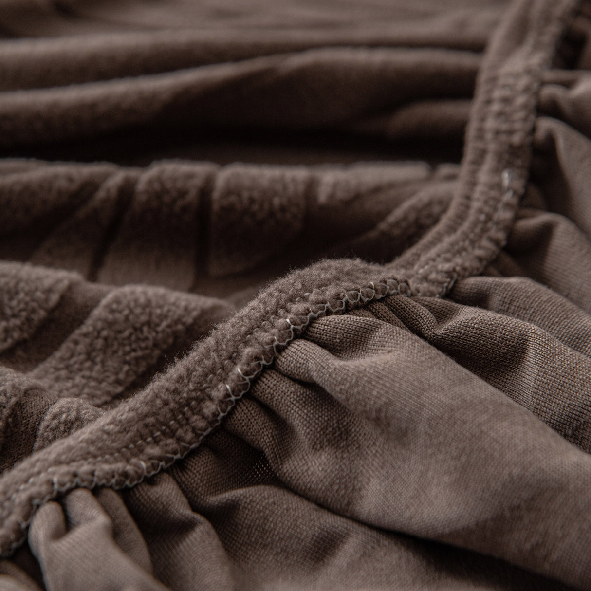 Plush Fleece Sofa Slipcover with 3D Wheat Pattern, Cozy High-Stretch Couch Cover