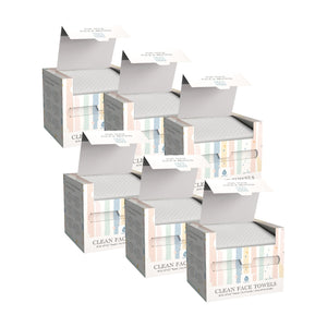 Clean Facial Towels – Six Pack Bundle | Eco-Friendly, Extra-Large, 100% Plant-Based Towels by Pursonic