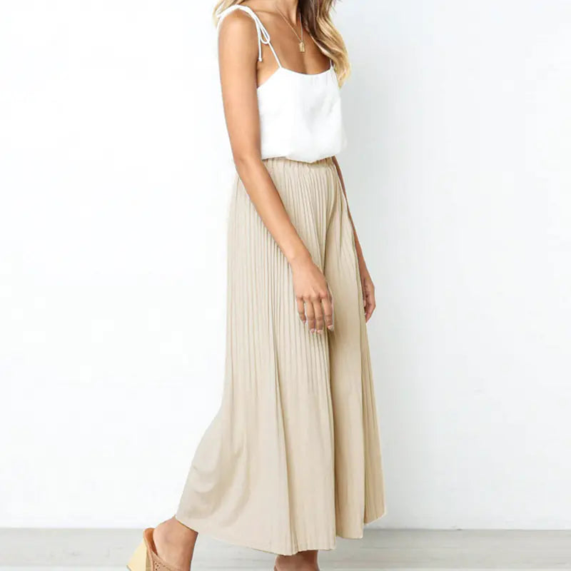 Stylish Loose Wrinkle-Detail Casual Pants for Summer