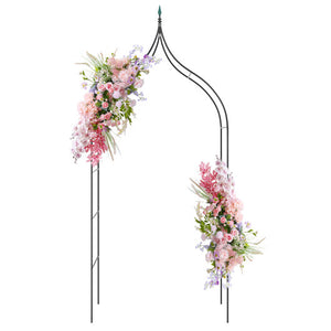 9.5 Feet Decorative Metal Garden Arch for Vine Rose Climbing Wedding Ceremony Party Decoration