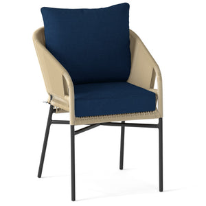 Deep Seat Chair Cushion Pads Set with Rope Belts for Indoor and Outdoor-Blue