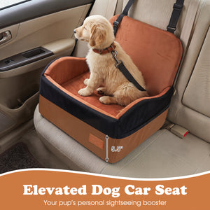Detachable Dog Booster Car Seat Fits Front and Back Seat