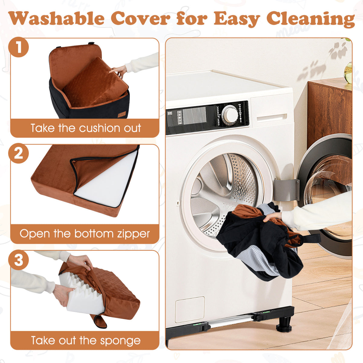 Detachable Dog Booster Car Seat Fits Front and Back Seat