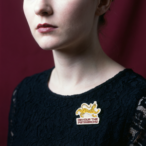Devour the Patriarchy Feminist Tiger Enamel Pin, Lapel Pin