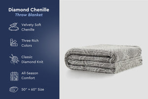 Diamond Chenille Throw Blanket