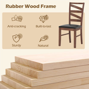 Set of 2 Dining Chair Mid-Century Modern Fabric Upholstered Parson Chairs-Light Gray