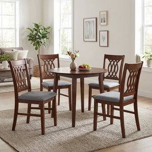Dining Chairs Set of 2 Dining Room Chairs with Padded Seat for Kitchen Living Room-Walnut
