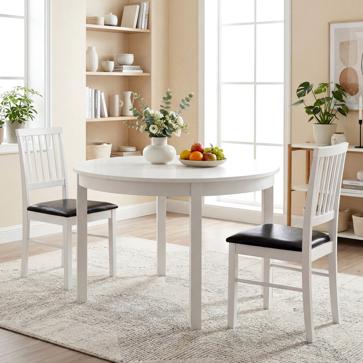 Dining Chairs Set of 2 Modern Mid Century Dining Room Chairs-White