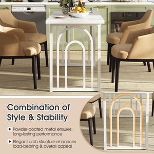 Dining Table for 6-8 People 63 Inch Rectangular Farmhouse Kitchen Table-White