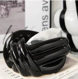 Knot Ceramic Tissue Box for Living Room and Dining Room