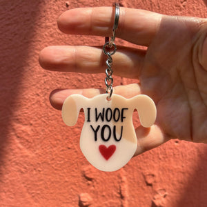 Dog-Themed Acrylic Keychains | 5 Style Options | Rescue Favorite Breed, I Woof You & Puppy Lover