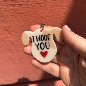Dog-Themed Acrylic Keychains | 5 Style Options | Rescue Favorite Breed, I Woof You & Puppy Lover