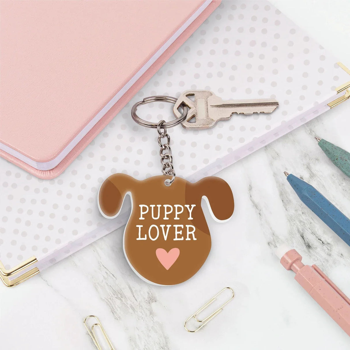 Dog-Themed Acrylic Keychains | 5 Style Options | Rescue Favorite Breed, I Woof You & Puppy Lover