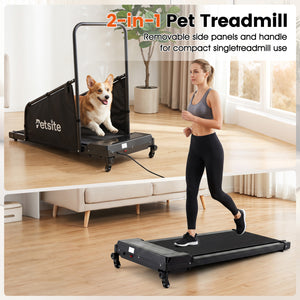 Dog Treadmill with Remote Control and LCD Display for Small Medium Dogs-Black