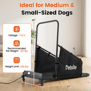 Dog Treadmill with Remote Control and LCD Display for Small Medium Dogs-Black