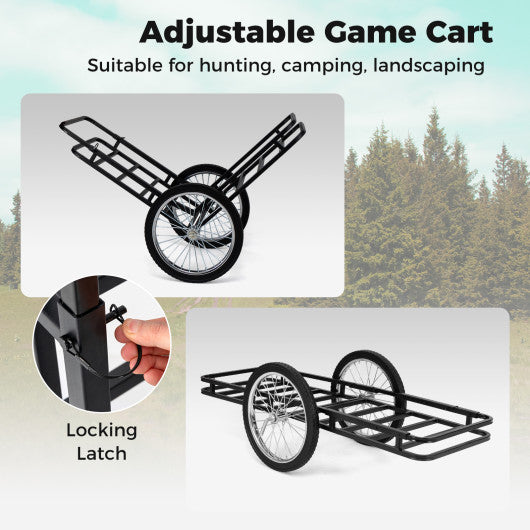 Double-Layer Deer Cart with 20 Inch Rubber Wheels