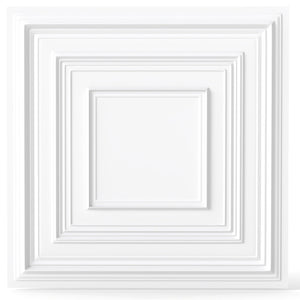 Drop Ceiling Tiles 24" x 24" PVC Ceiling Panels with 3D Decorative Patterns 12-Pack-White