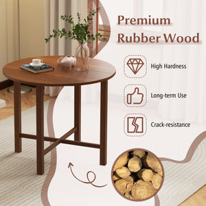 Dual Drop Leaf Dining Table for Small Spaces-Walnut