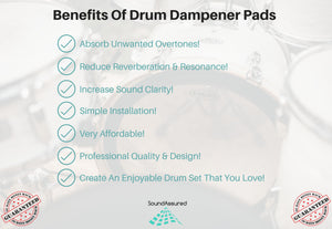 Drum Dampening Gel Pads | Reduce Overtones & Improve Tone